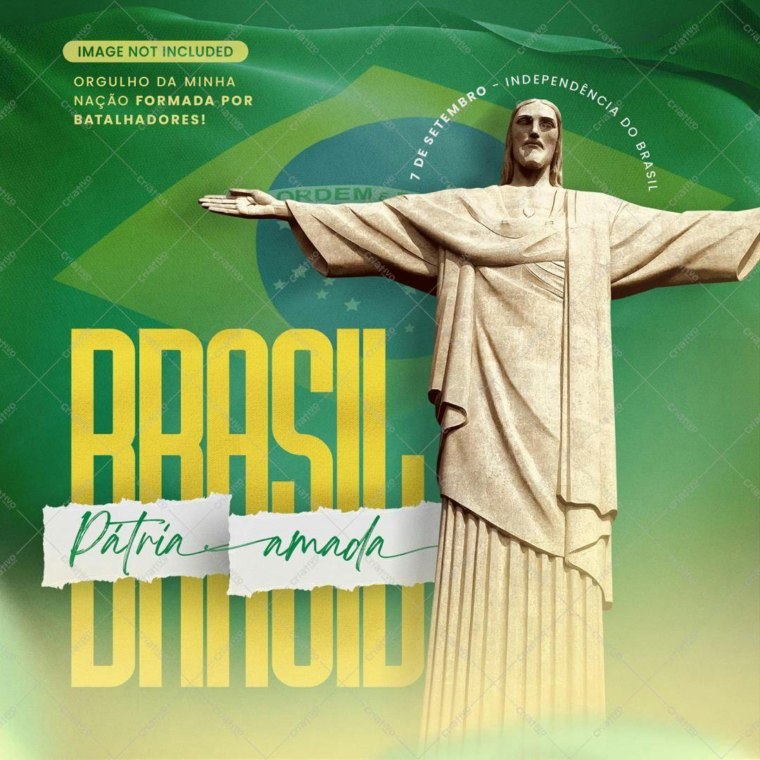 Post para Redes Sociais 7 de Setembro PSD Editável