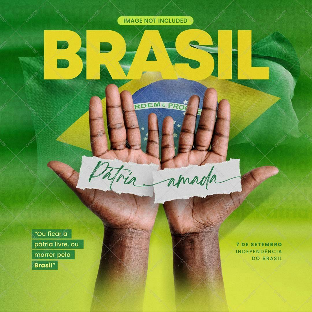 Post para Redes Sociais 7 de Setembro PSD Editável