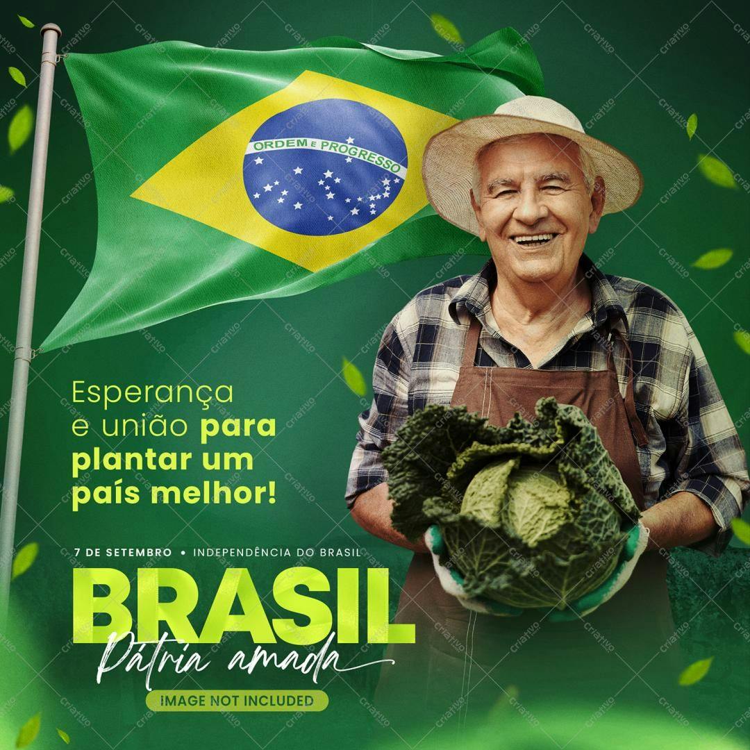 Post para Redes Sociais 7 de Setembro PSD Editável