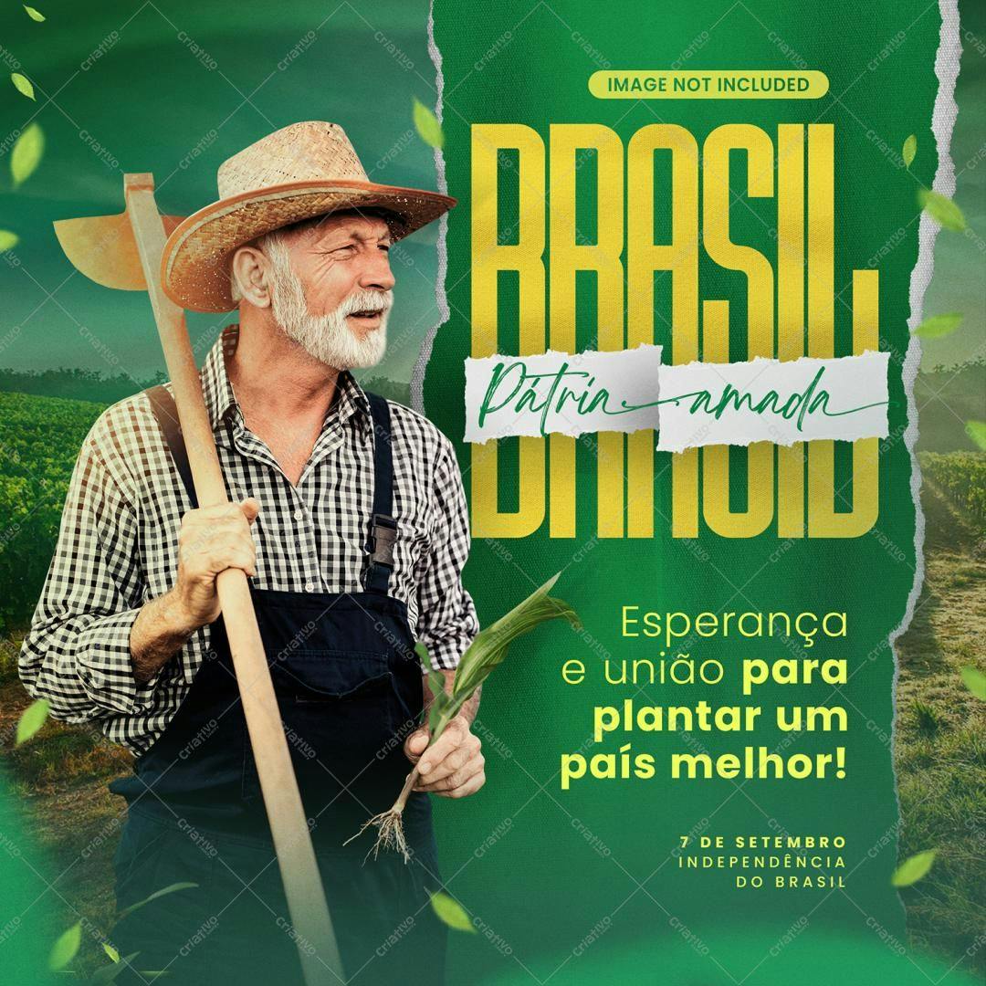Post para Redes Sociais 7 de Setembro PSD Editável