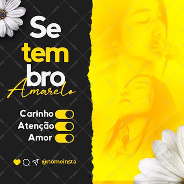 Carinho atenção amor setembro amarelo