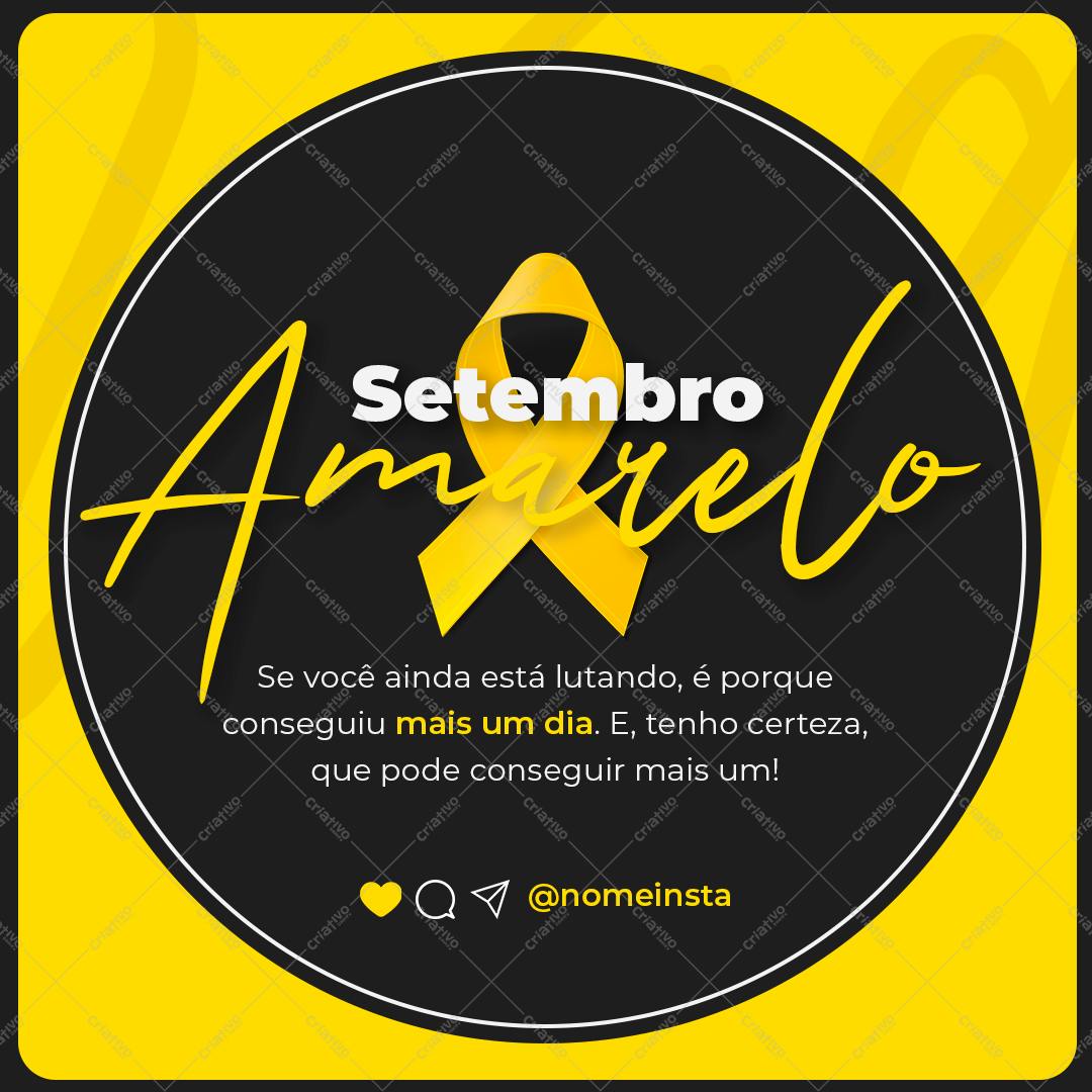 Post para Redes Sociais Setembro Amarelo PSD Editável