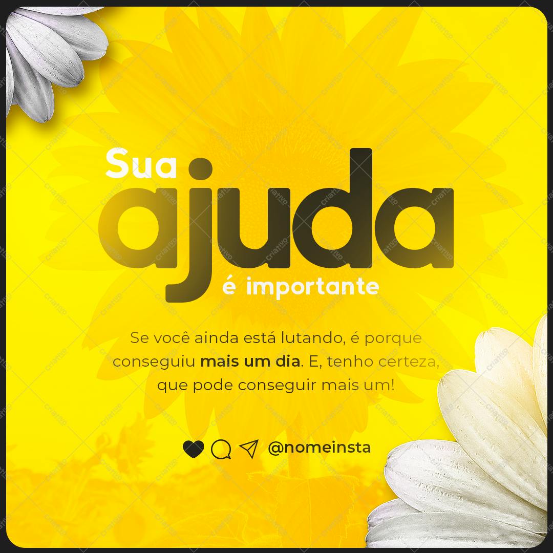 Post para Redes Sociais Dia da Conscientização PSD Editável