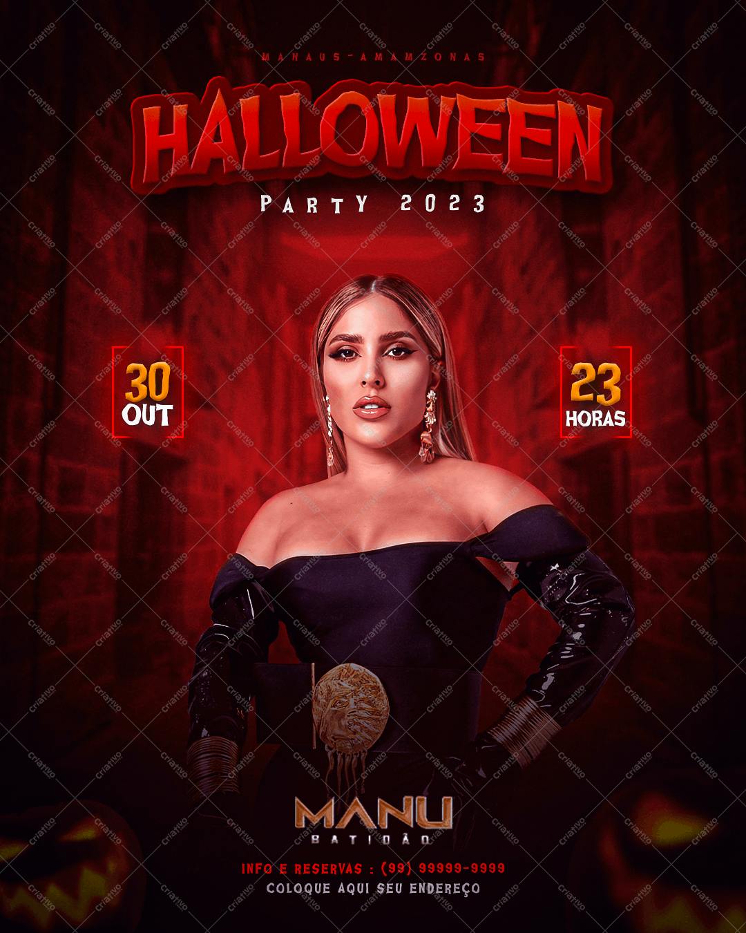 Flyer para Festa de Halloween PSD Editável