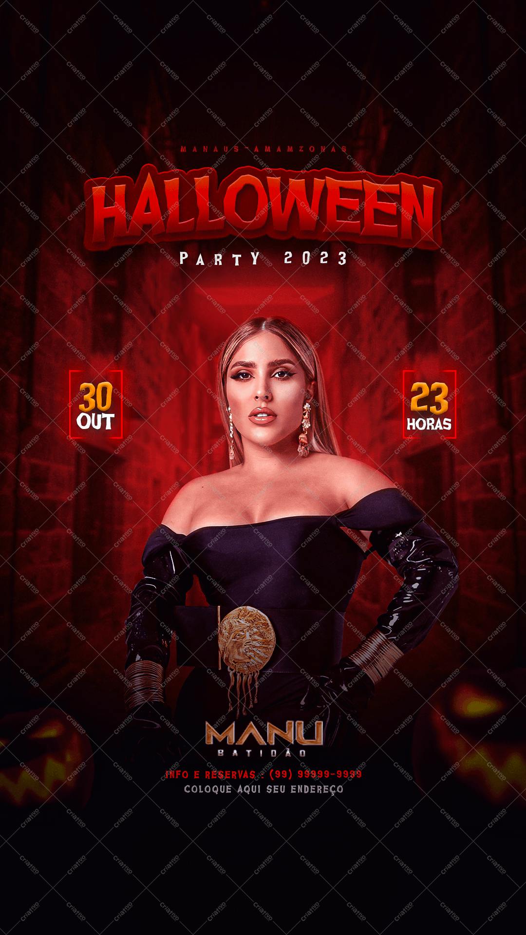 Flyer para Festa de Halloween PSD Editável