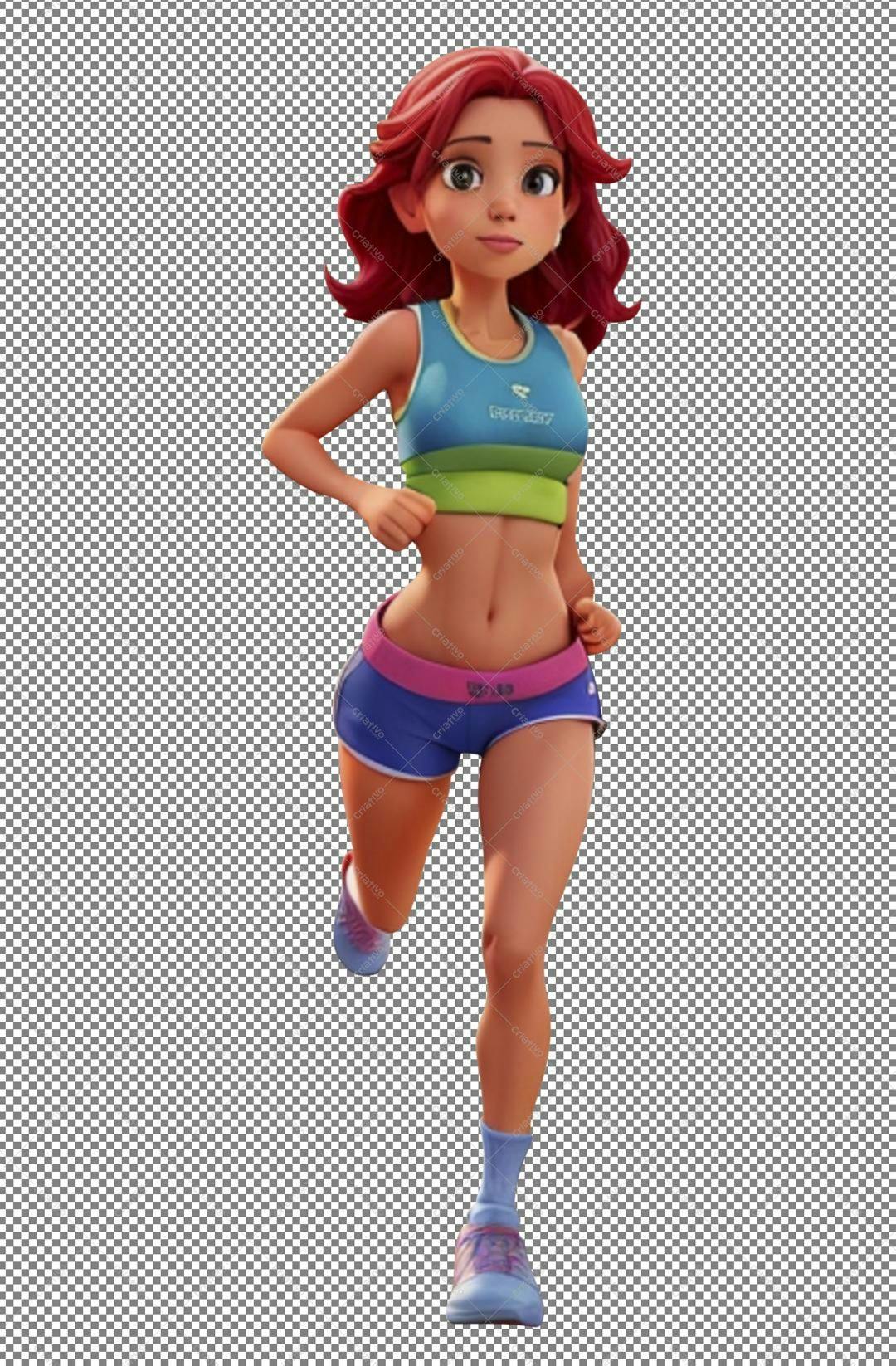 Mulher correndo roupa esportiva