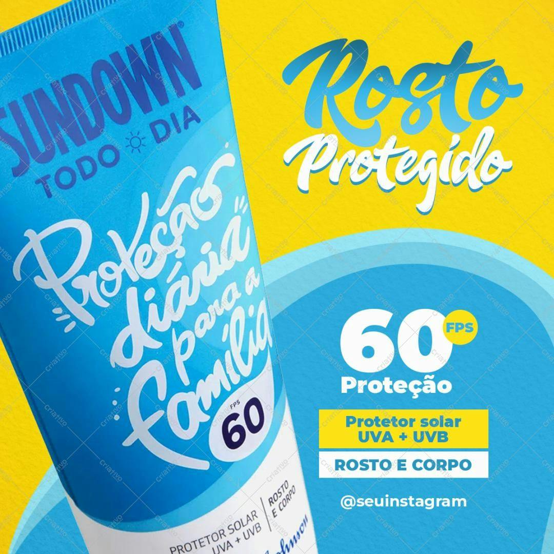 Modelo de Embalagem de Protetor Solar para Família PSD Editável