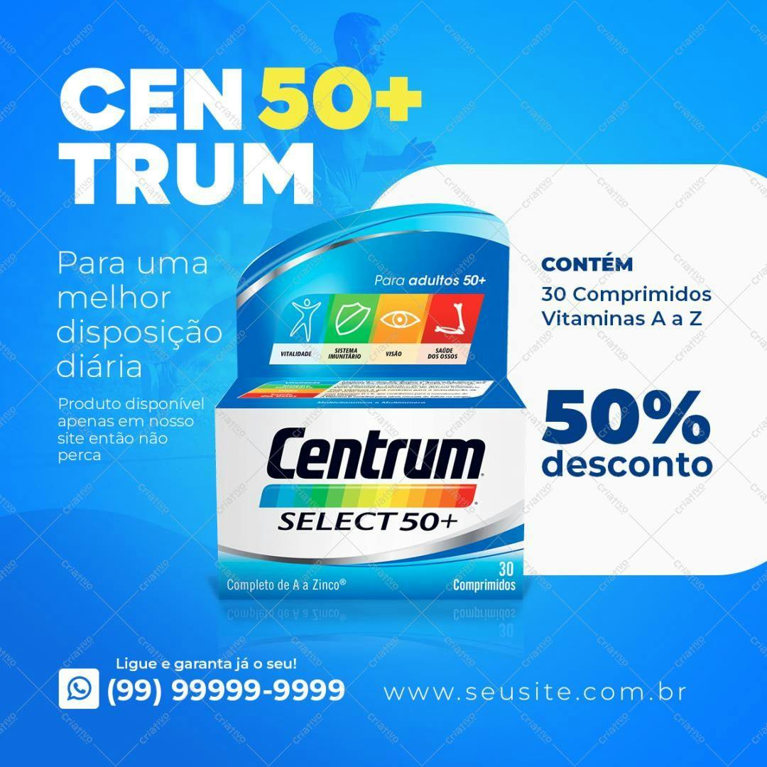 Template de Embalagem para Suplemento Vitamínico PSD Editável