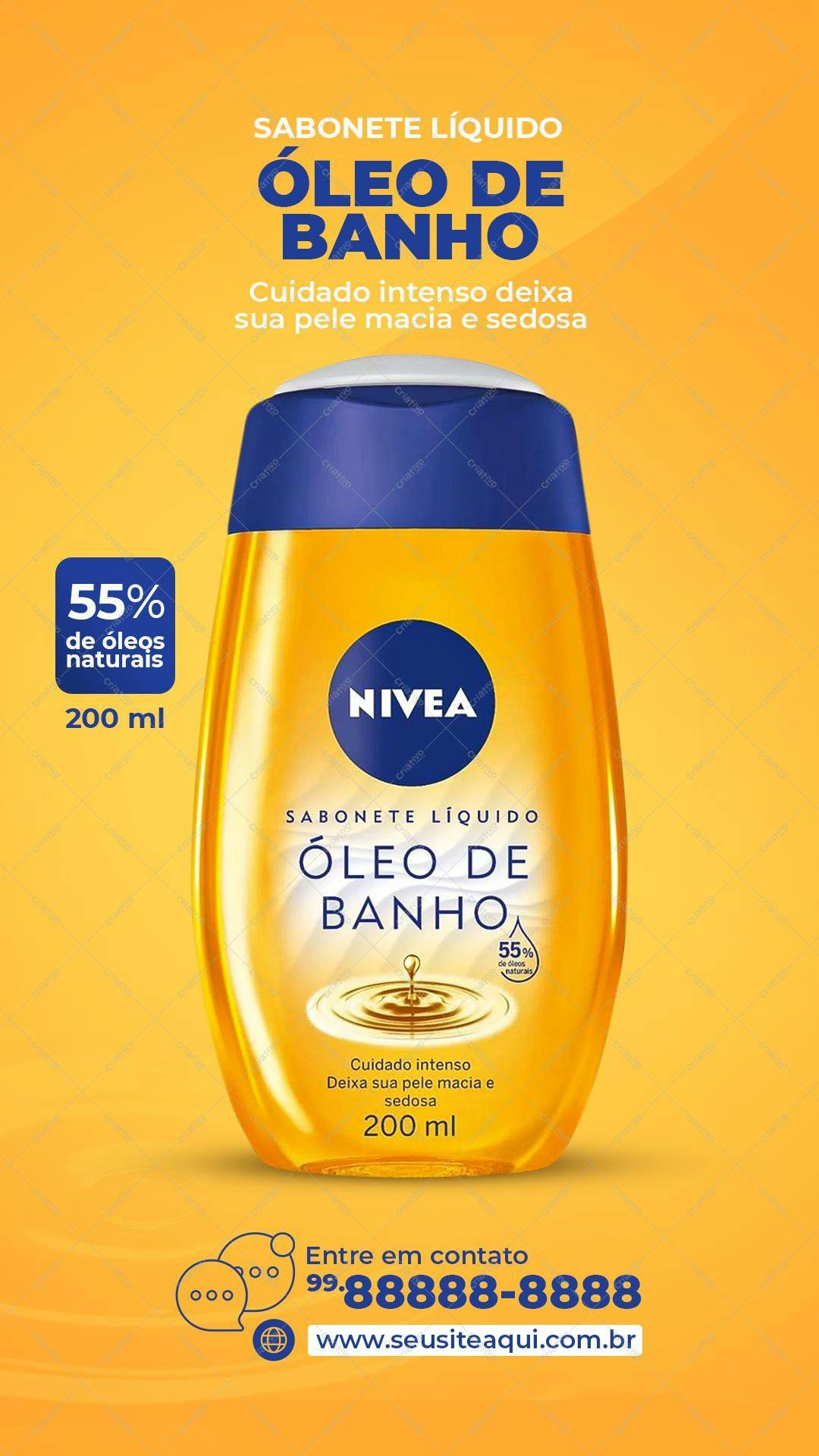 Mockup de Embalagem para Sabonete Líquido Nivea PSD Editável
