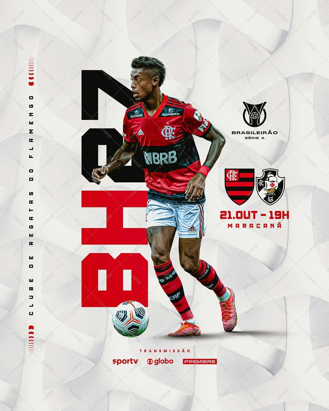 Poster Flamengo x Athletico-PR PSD Editável