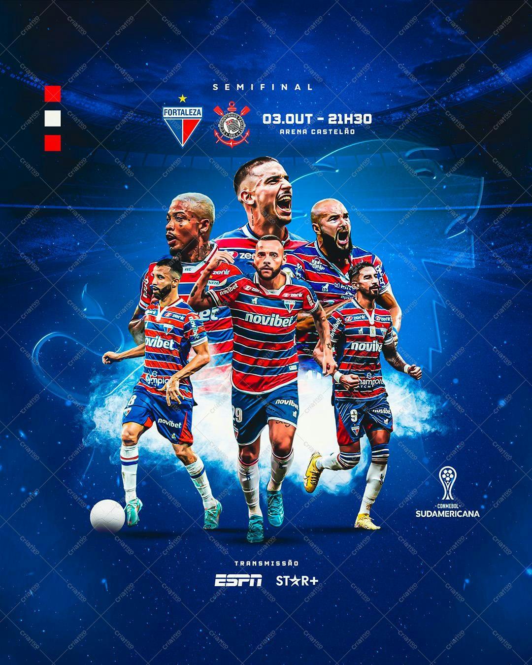 Banner para Jogo Fortaleza x Athletico-PR PSD Editável