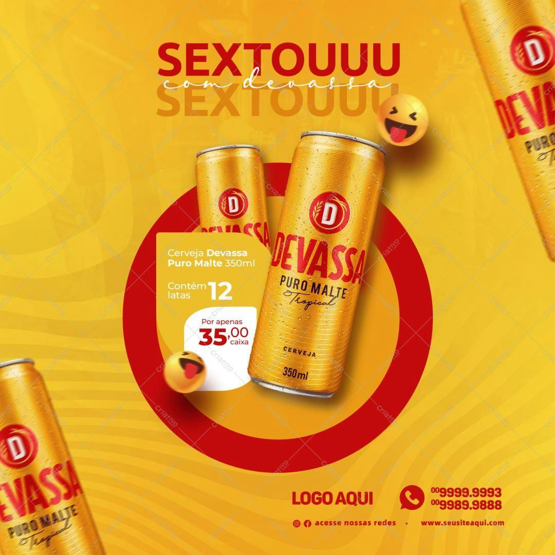 Pack de Cerveja para Redes Sociais PSD Editável