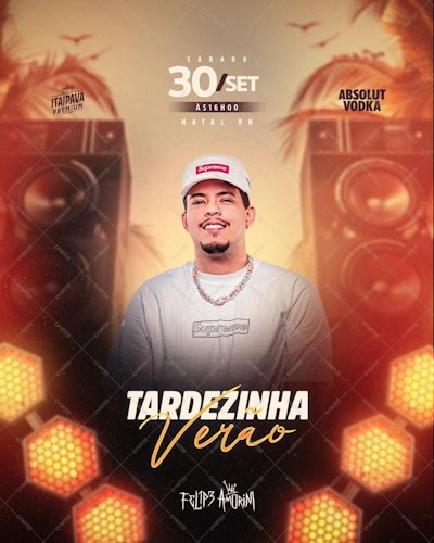 Flyer para Festa de Verão com DJ PSD Editável