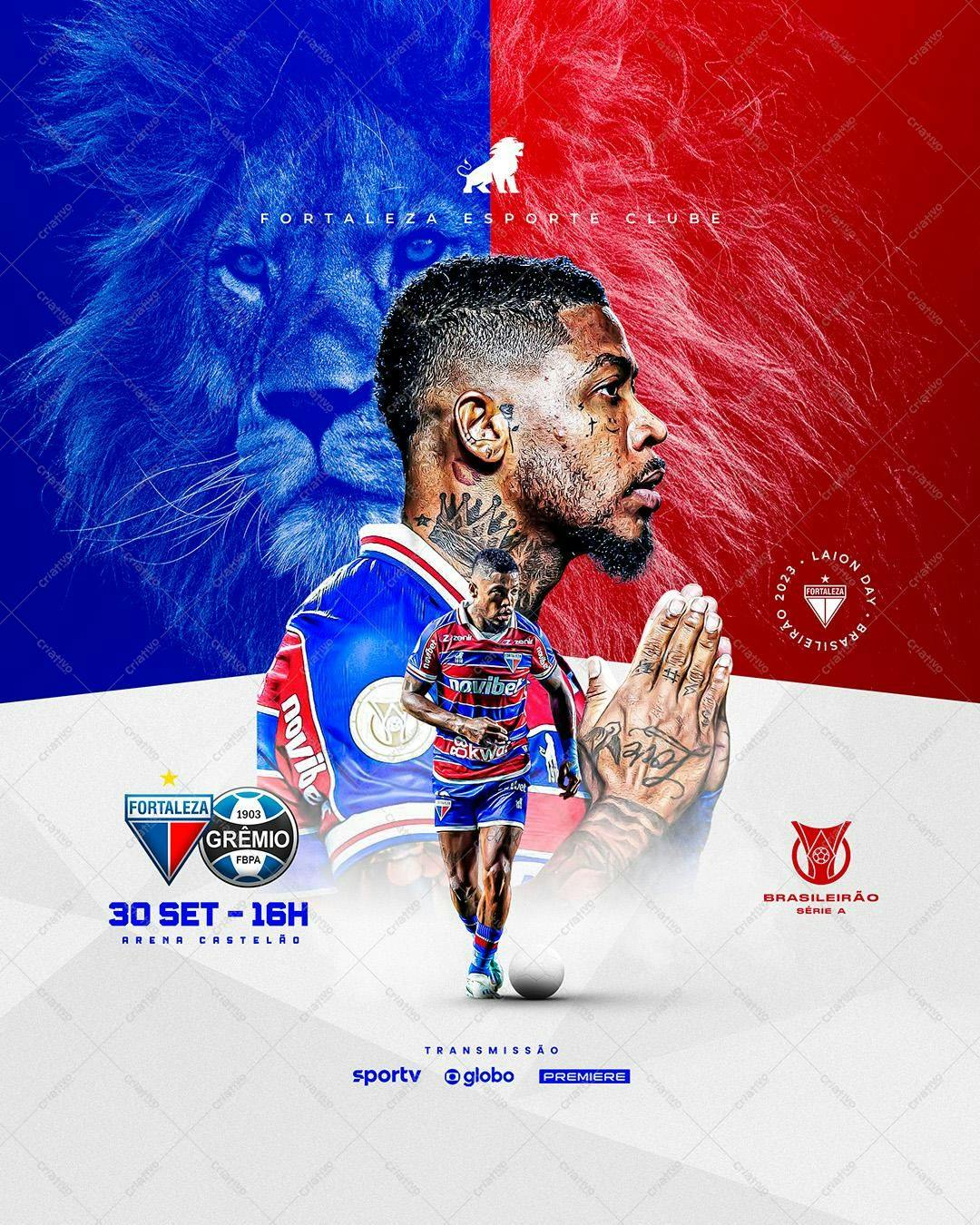 Poster para Jogo Fortaleza x Grêmio PSD Editável
