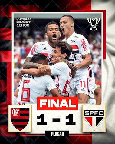 Final da copa do brasil flamengo vs são paulo 1 1