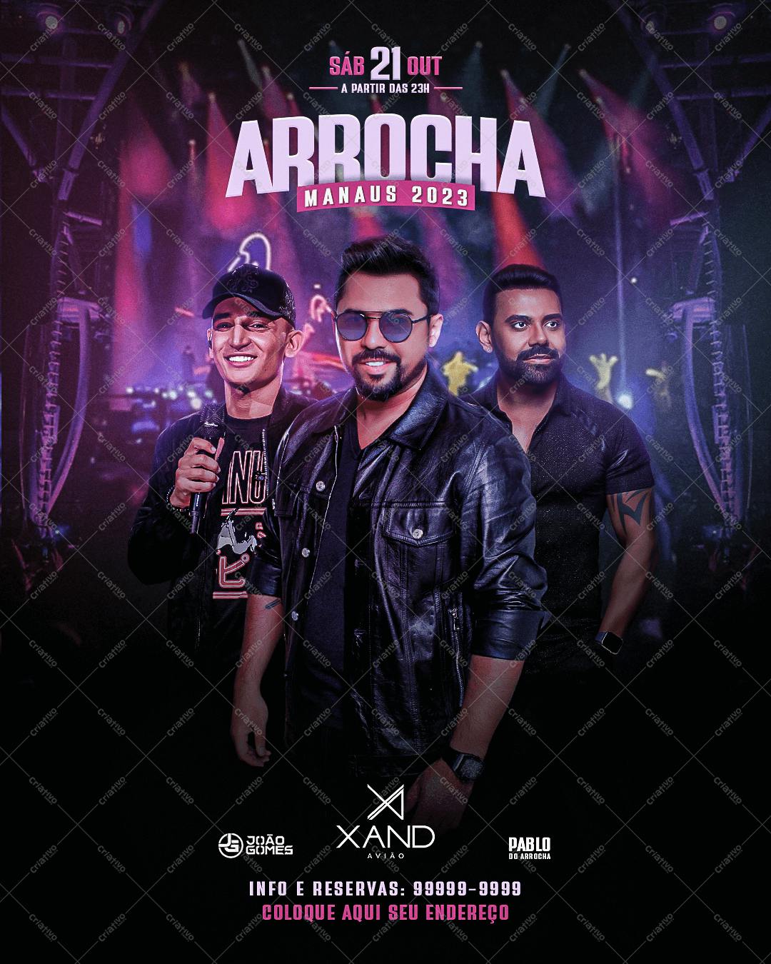 Flyer para Arrocha Manaus 2023 PSD Editável