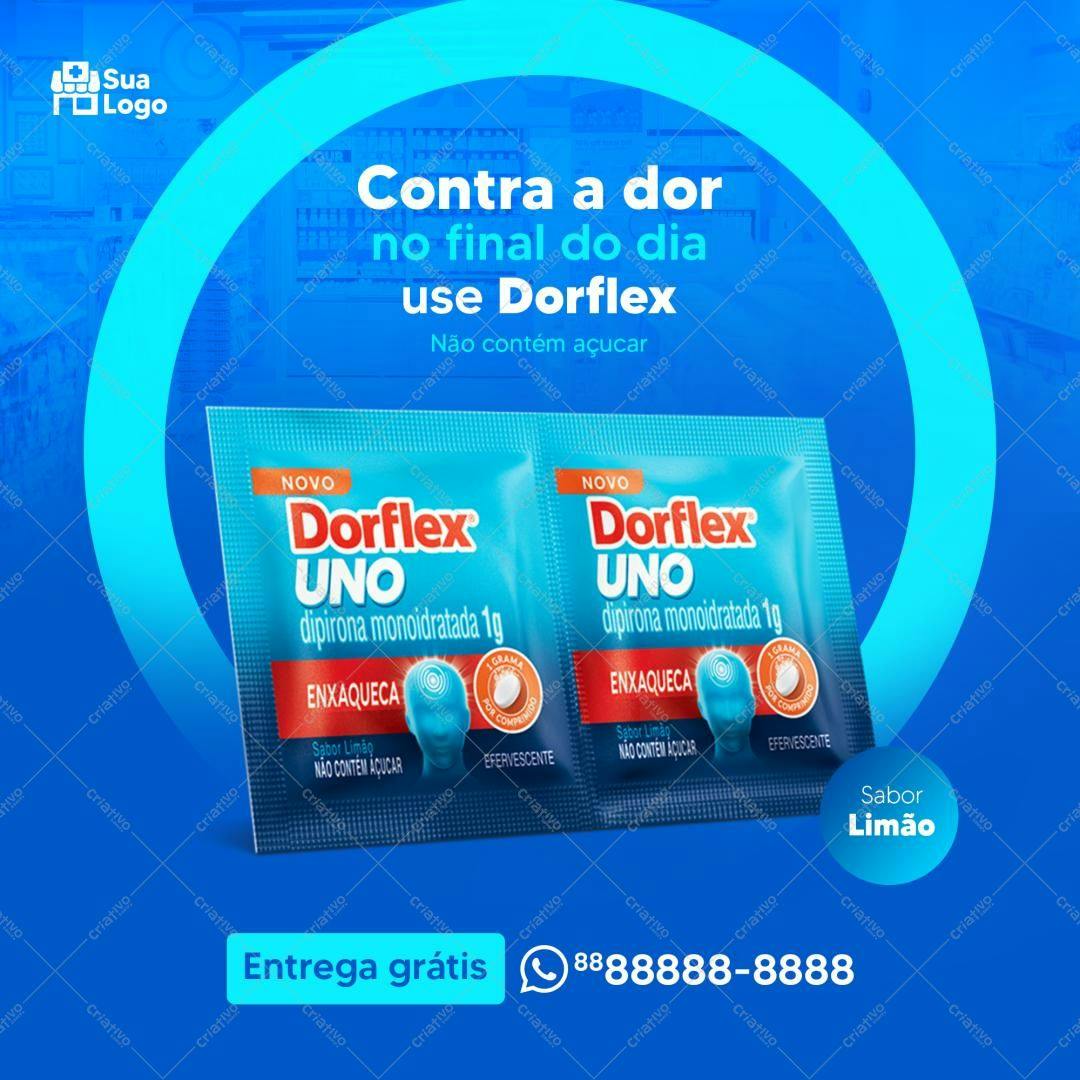 Post para Redes Sociais Dorflex PSD Editável
