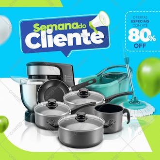 Dia do cliente 15 de setembro feed utensilios do lar