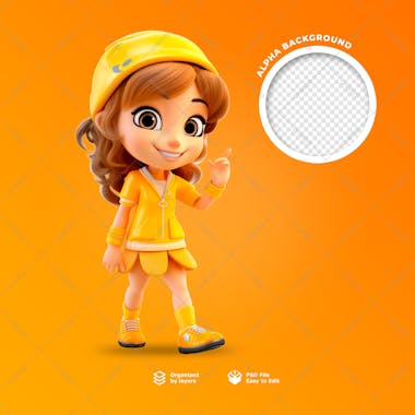 Personagem 3d para campanha setembro amarelo