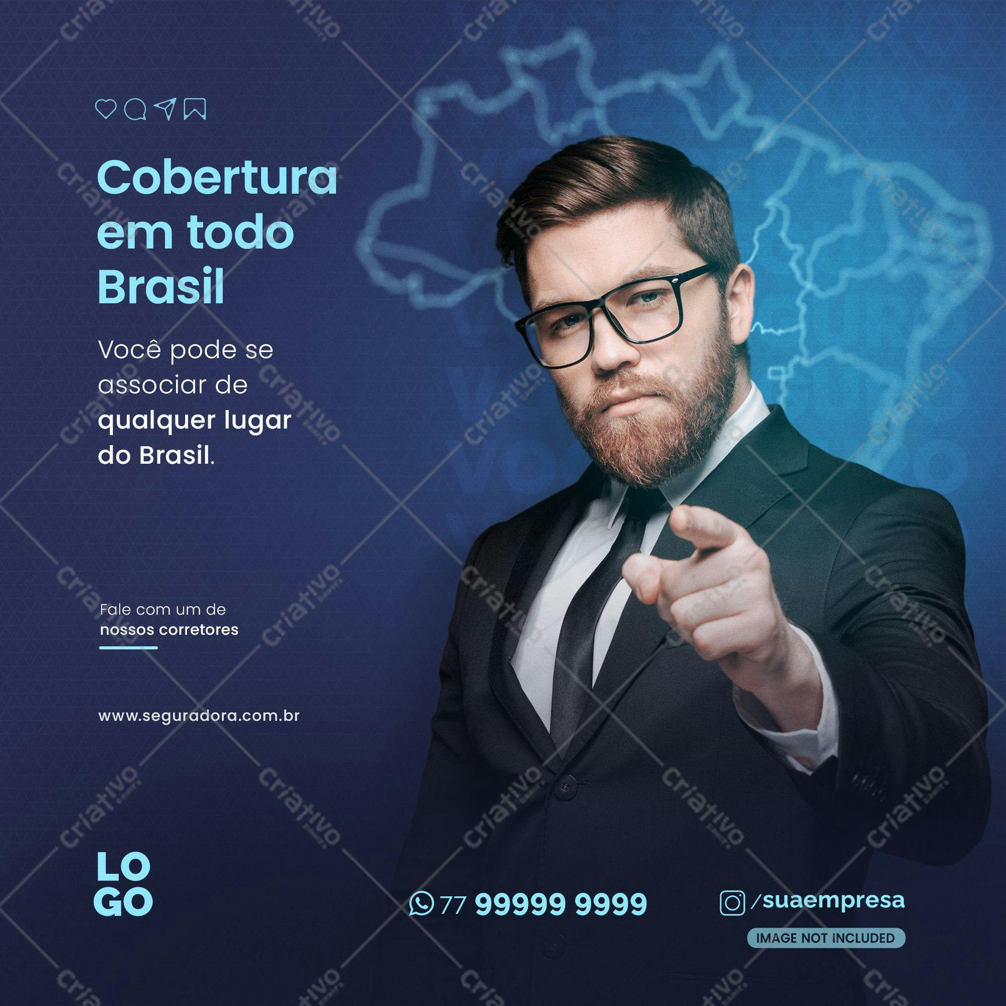Post para Redes Sociais Seguradora PSD Editável