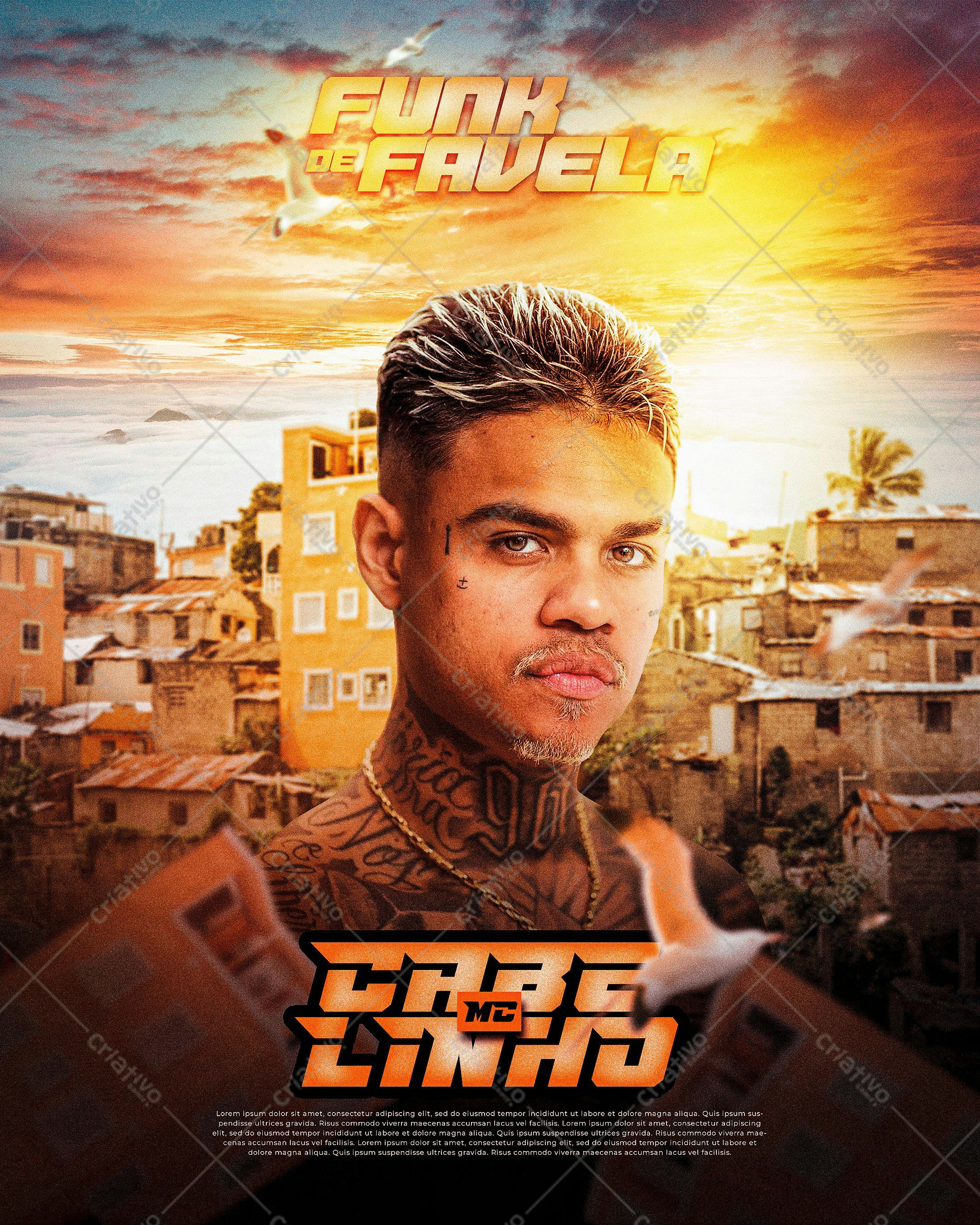Poster para Evento Funk de Favela PSD Editável