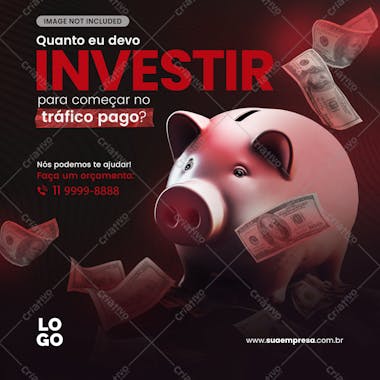 Tráfego pago quanto eu devo investir