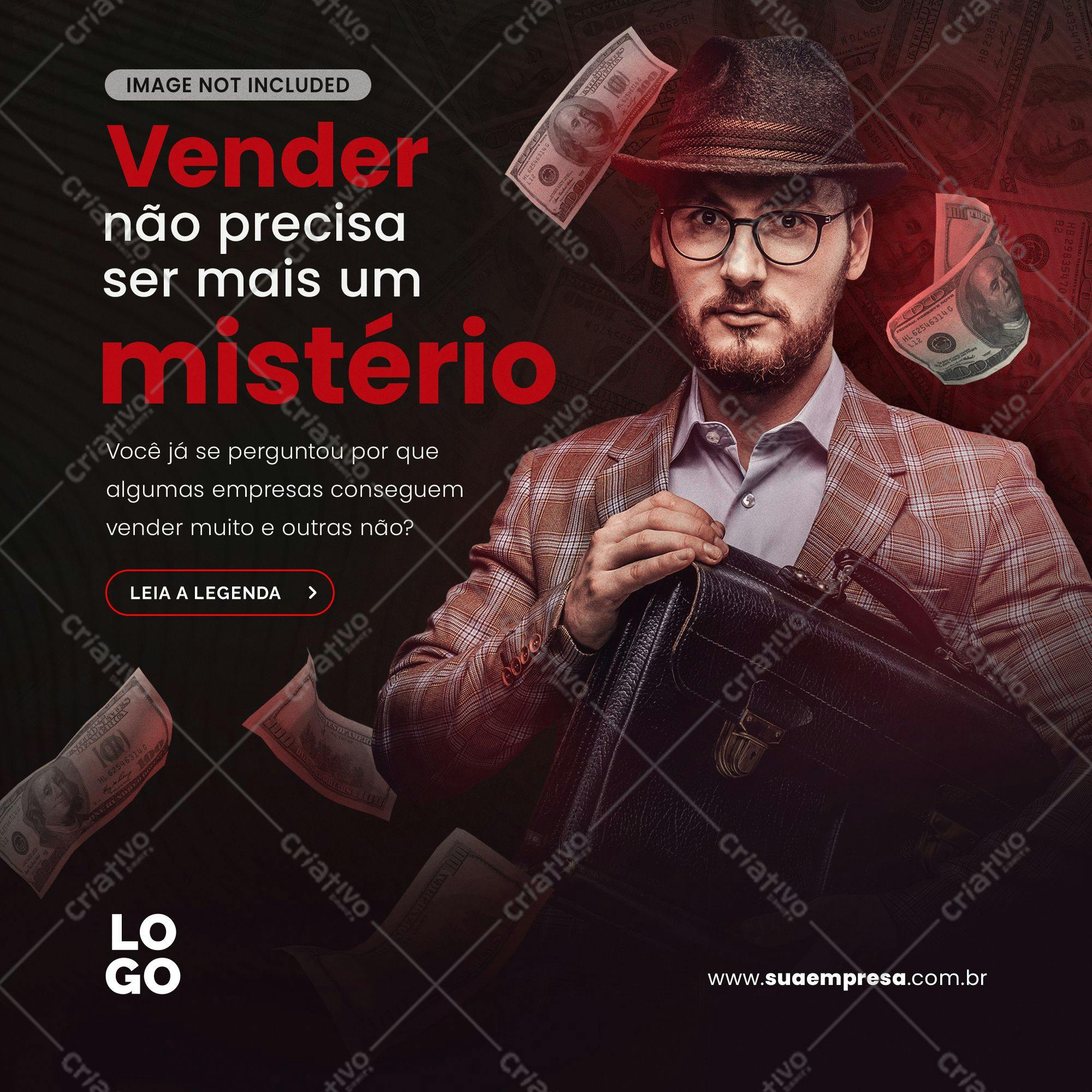 Post para Redes Sociais Negócios PSD Editável