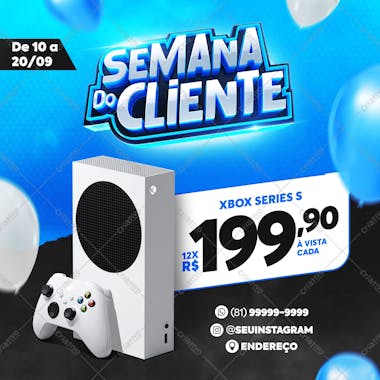 Semana do cliente feed oferta