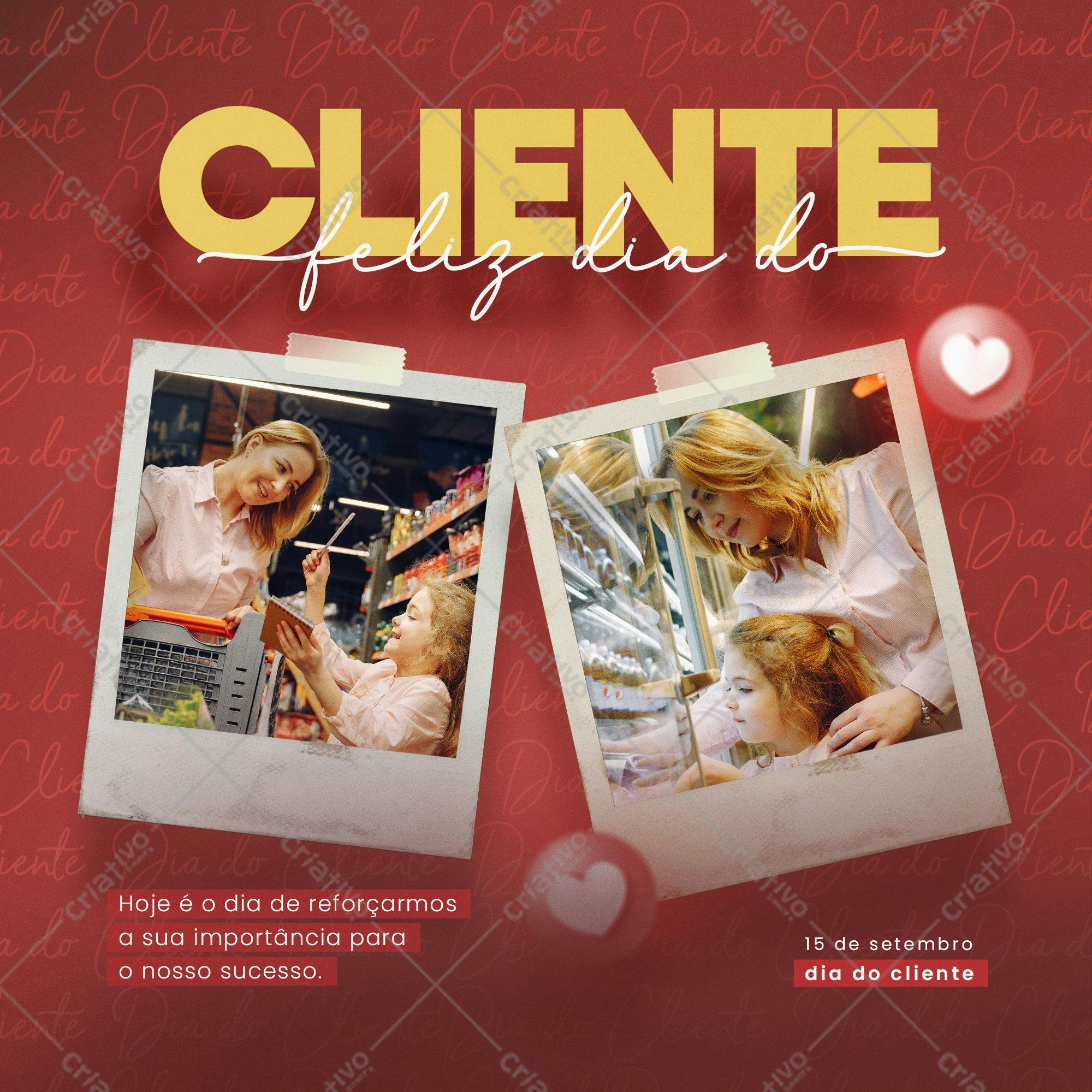 Post para o Dia do Cliente PSD Editável