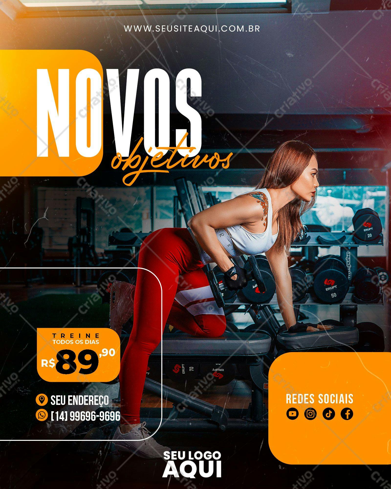 Flyer para Academia PSD Editável