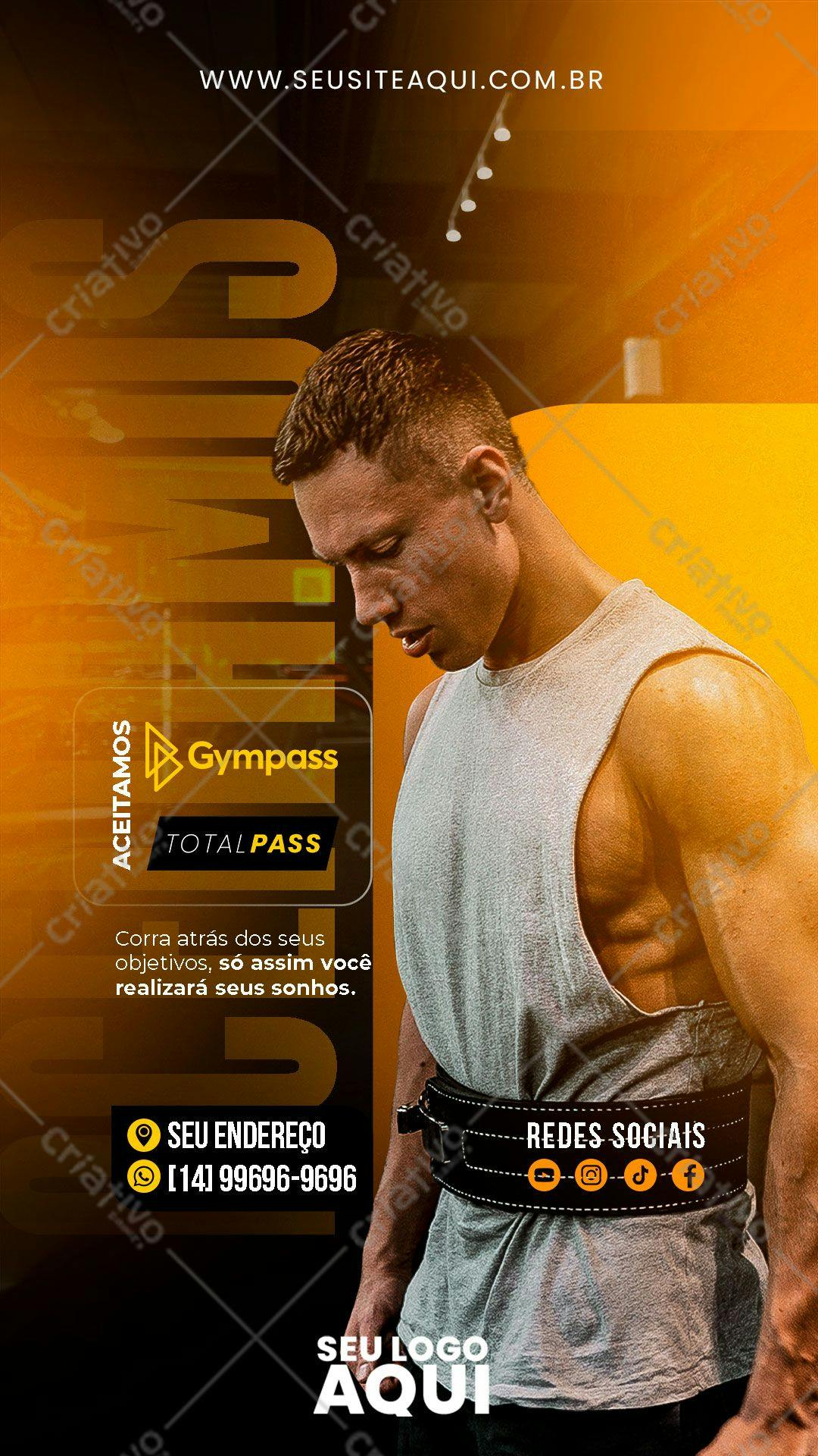 Post para Academia GymPass PSD Editável