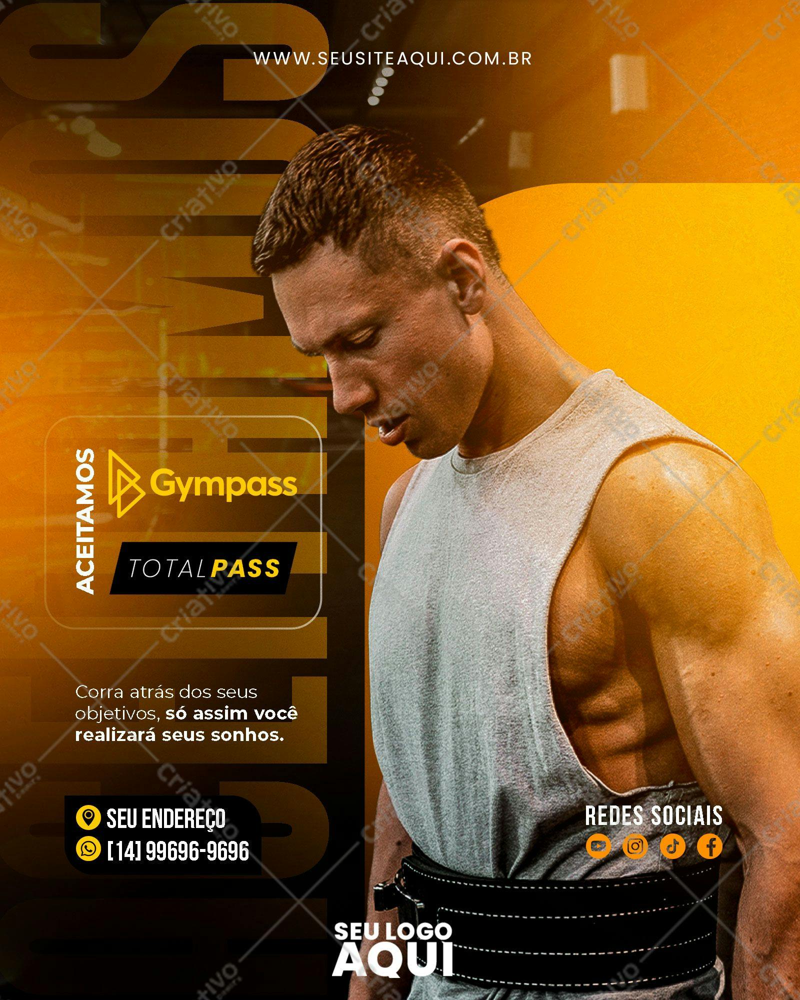 Post para Academia GymPass PSD Editável