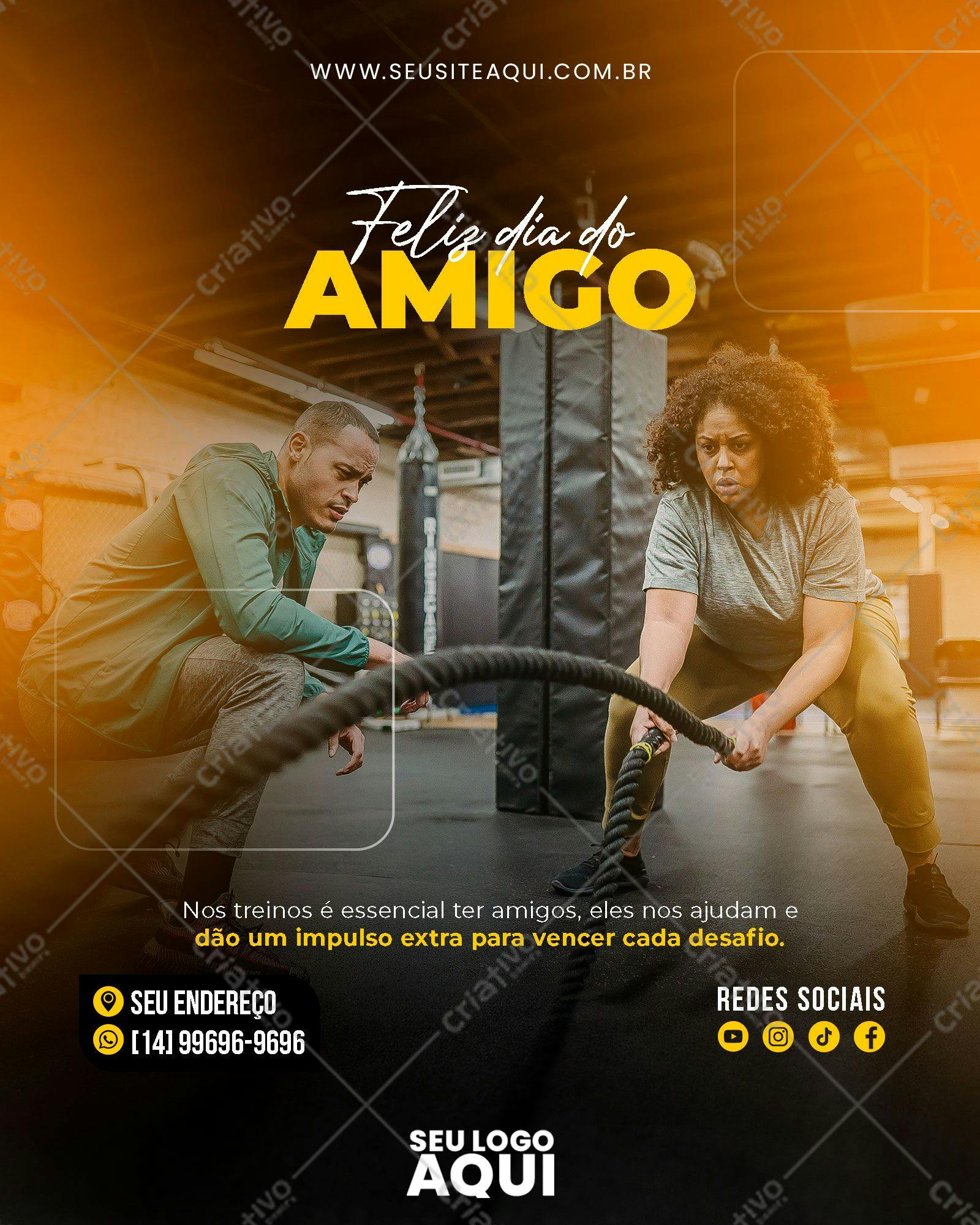 Post para Redes Sociais Dia do Amigo PSD Editável