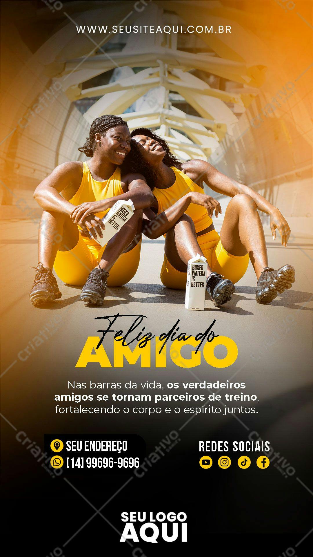 Flyer para o Dia do Amigo PSD Editável