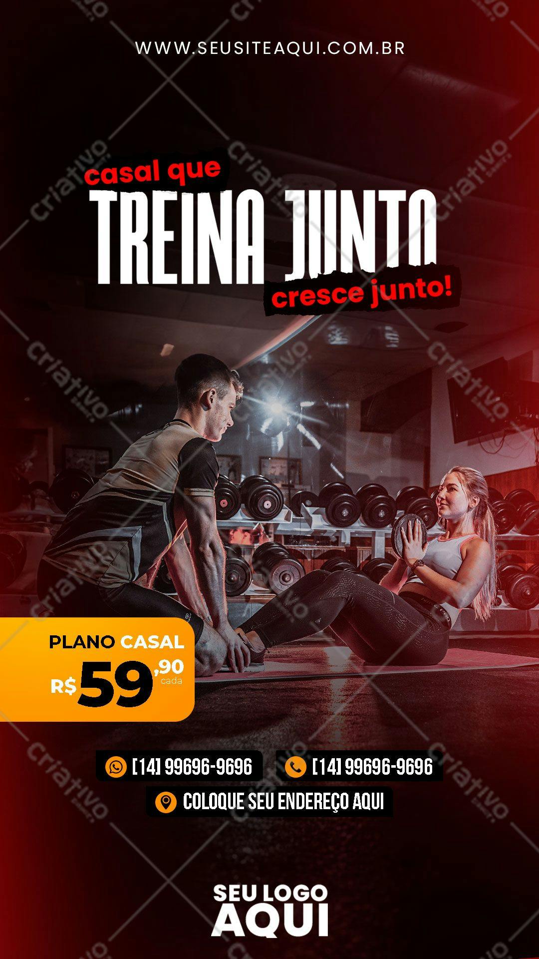 Plano de Treino para Casal PSD Editável