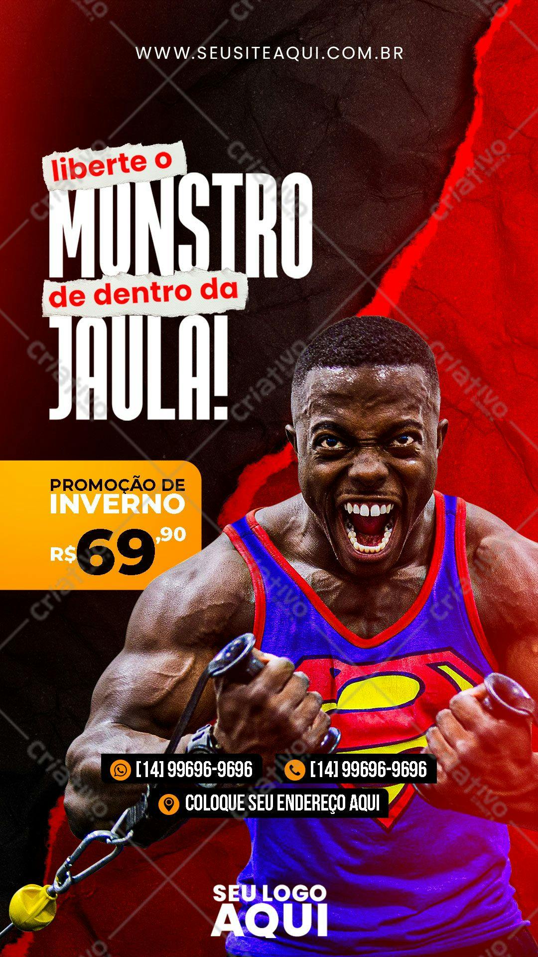 Flyer Promoção Inverno Academia PSD Editável