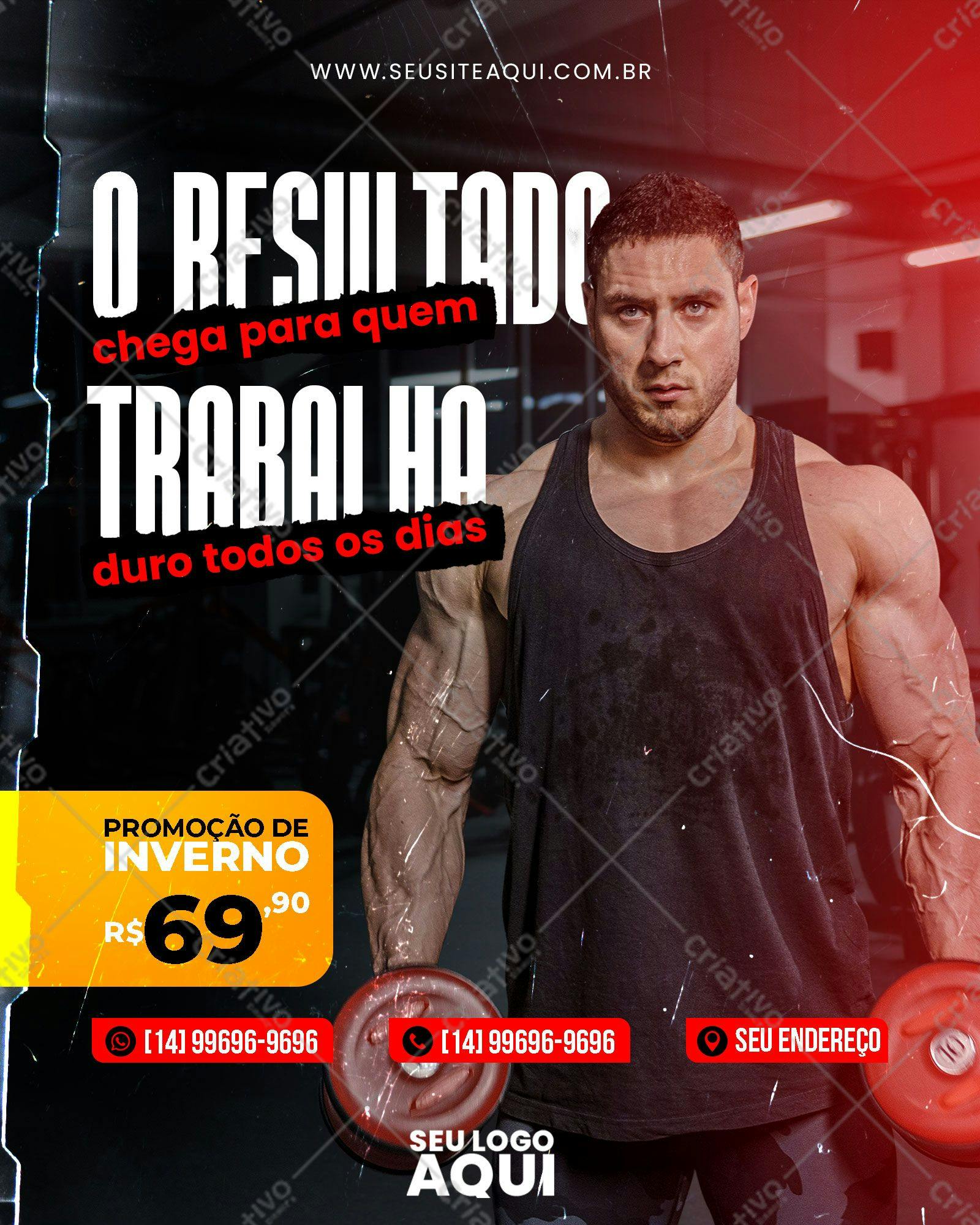 Flyer para Promoção de Inverno Academia PSD Editável