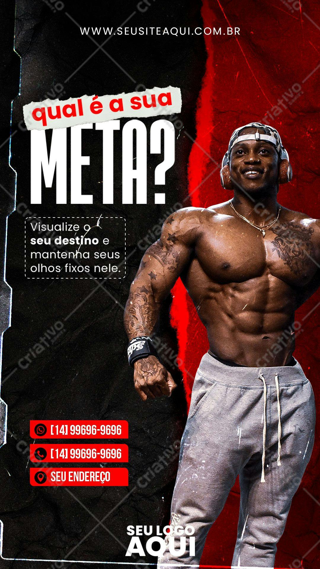 Post para Instagram Fitness PSD Editável