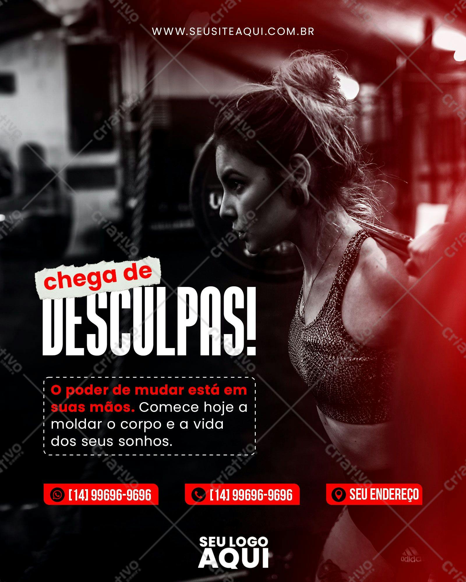 Post para Instagram Academia PSD Editável