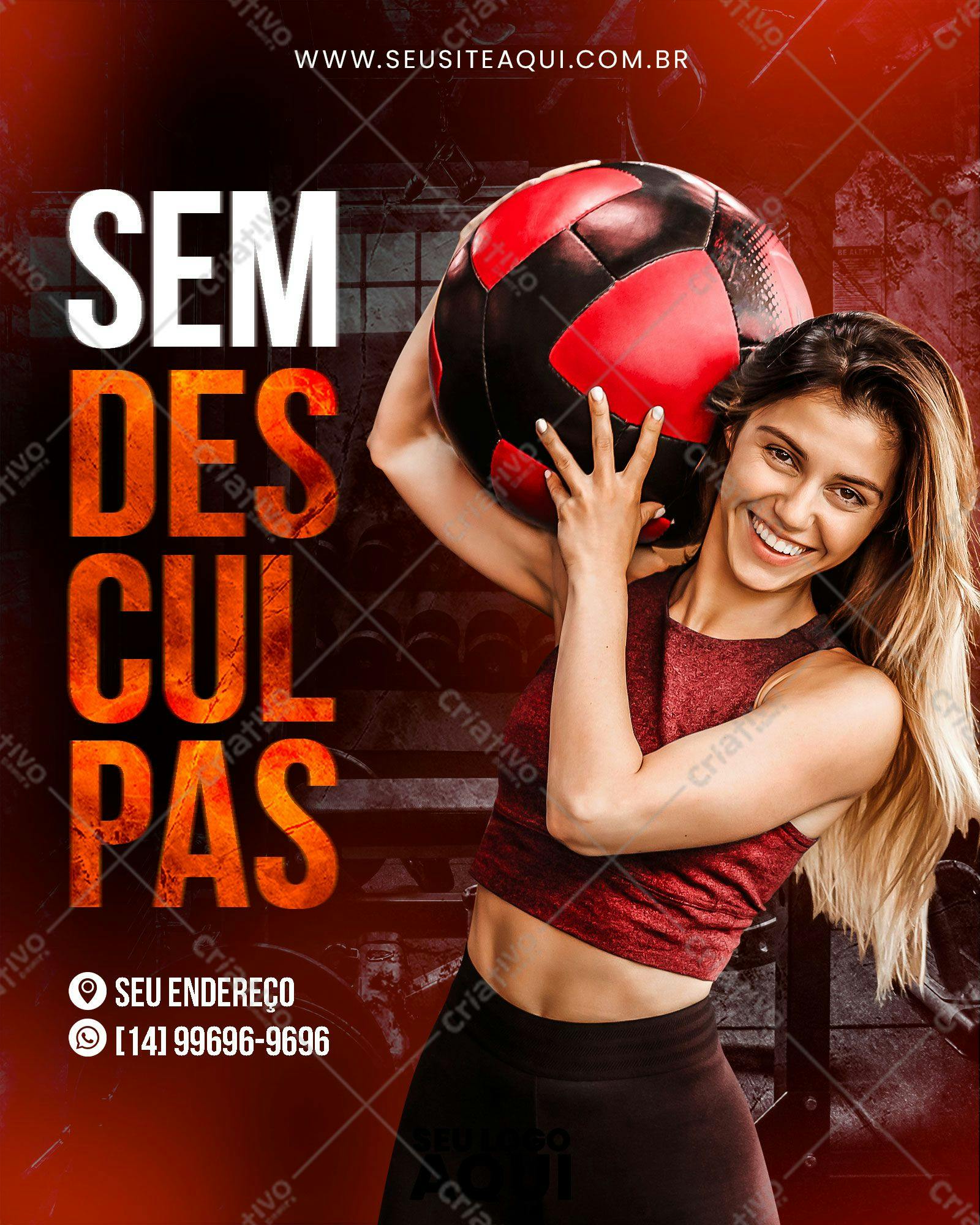 Flyer Academia Treino Funcional PSD Editável