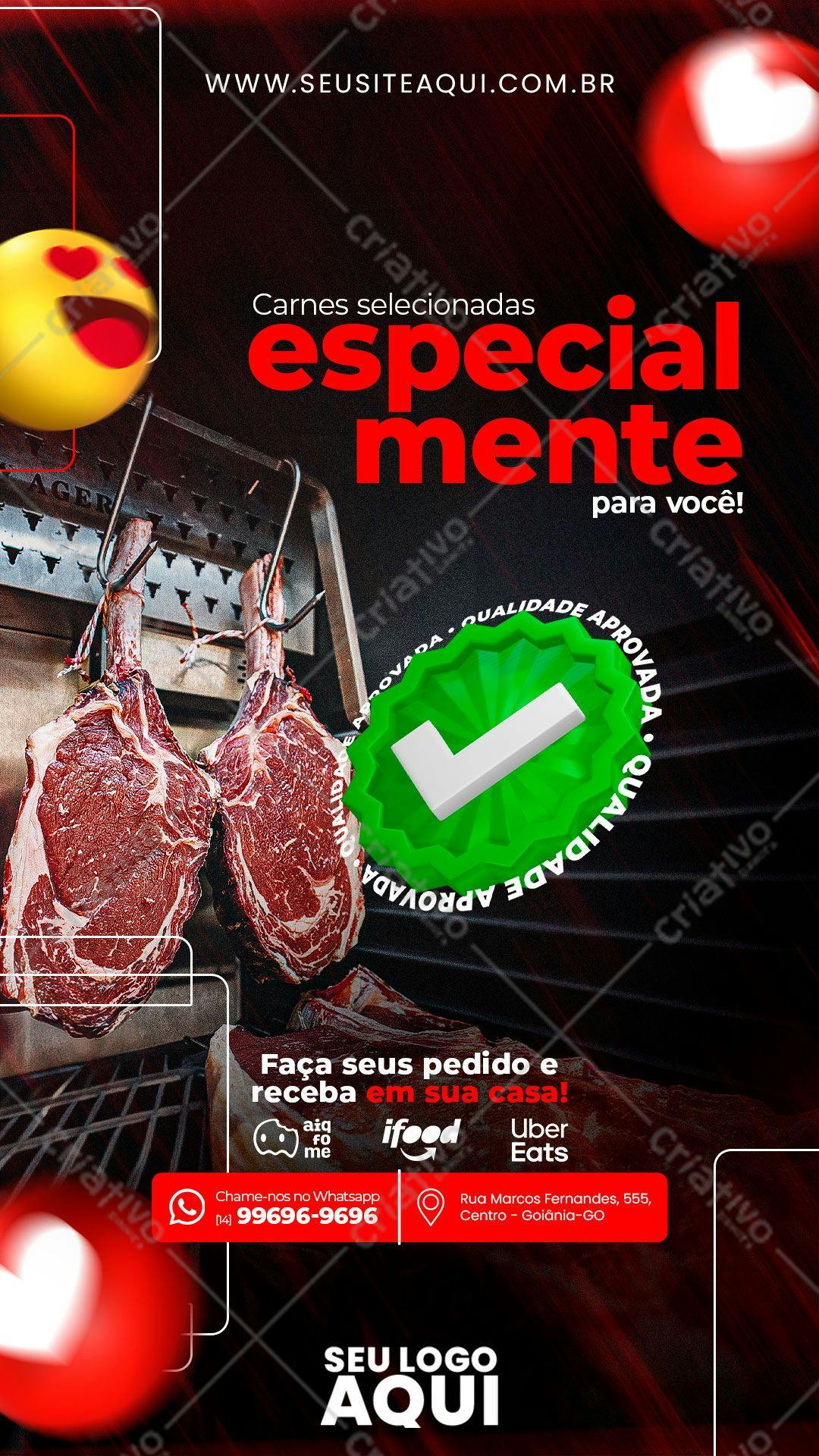 Post para Redes Sociais Churrascaria PSD Editável
