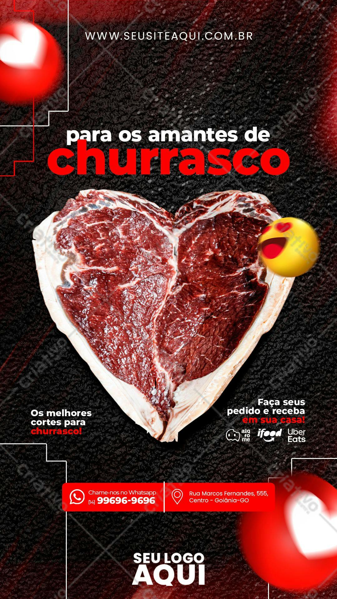 Template de Cardápio para Churrascaria PSD Editável