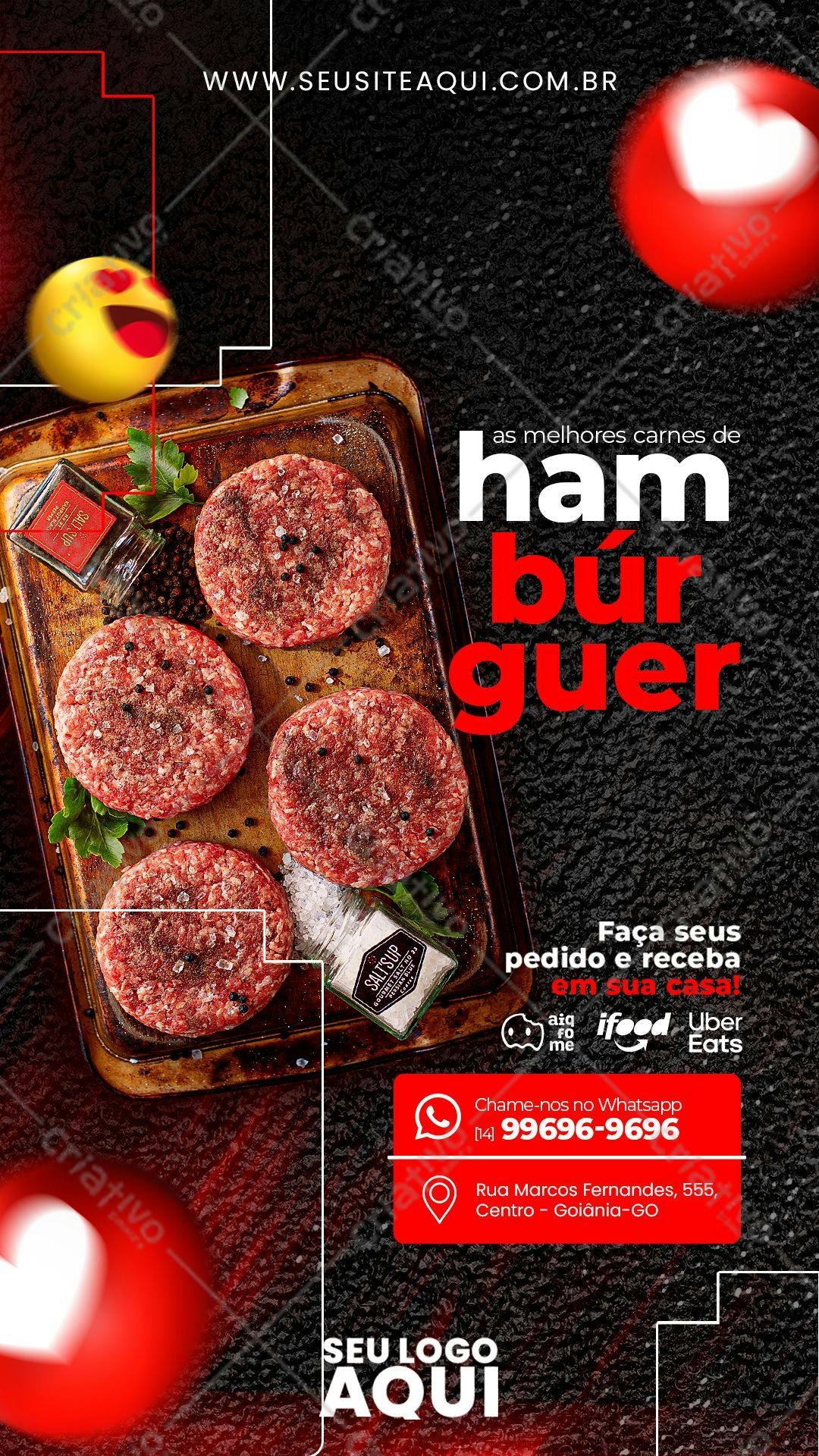 Cardápio Hambúrguer Artesanal PSD Editável