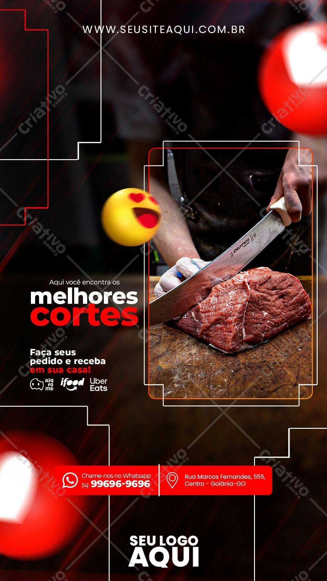 Post para Redes Sociais - Churrascaria PSD Editável