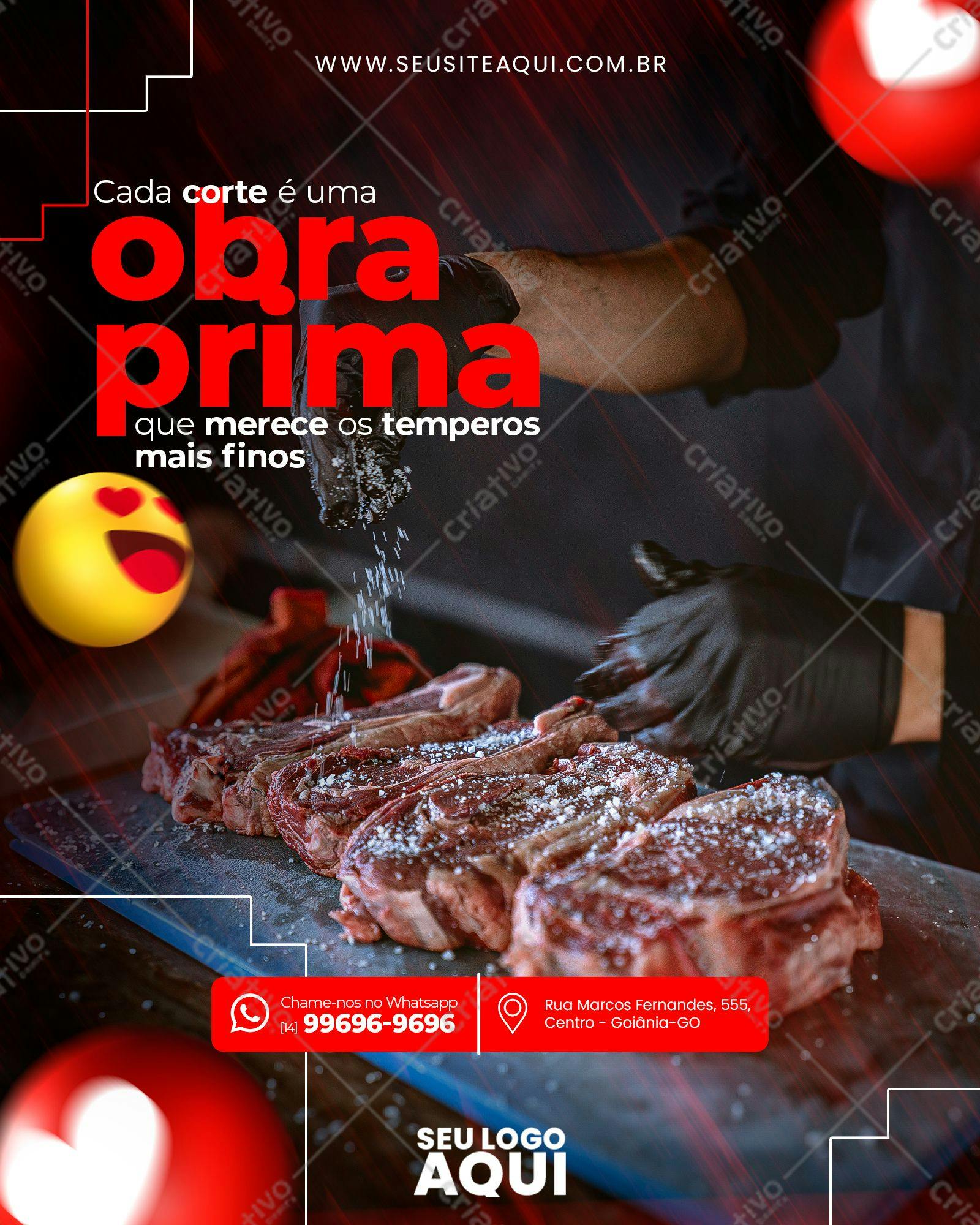 Post para Redes Sociais Churrascaria PSD Editável