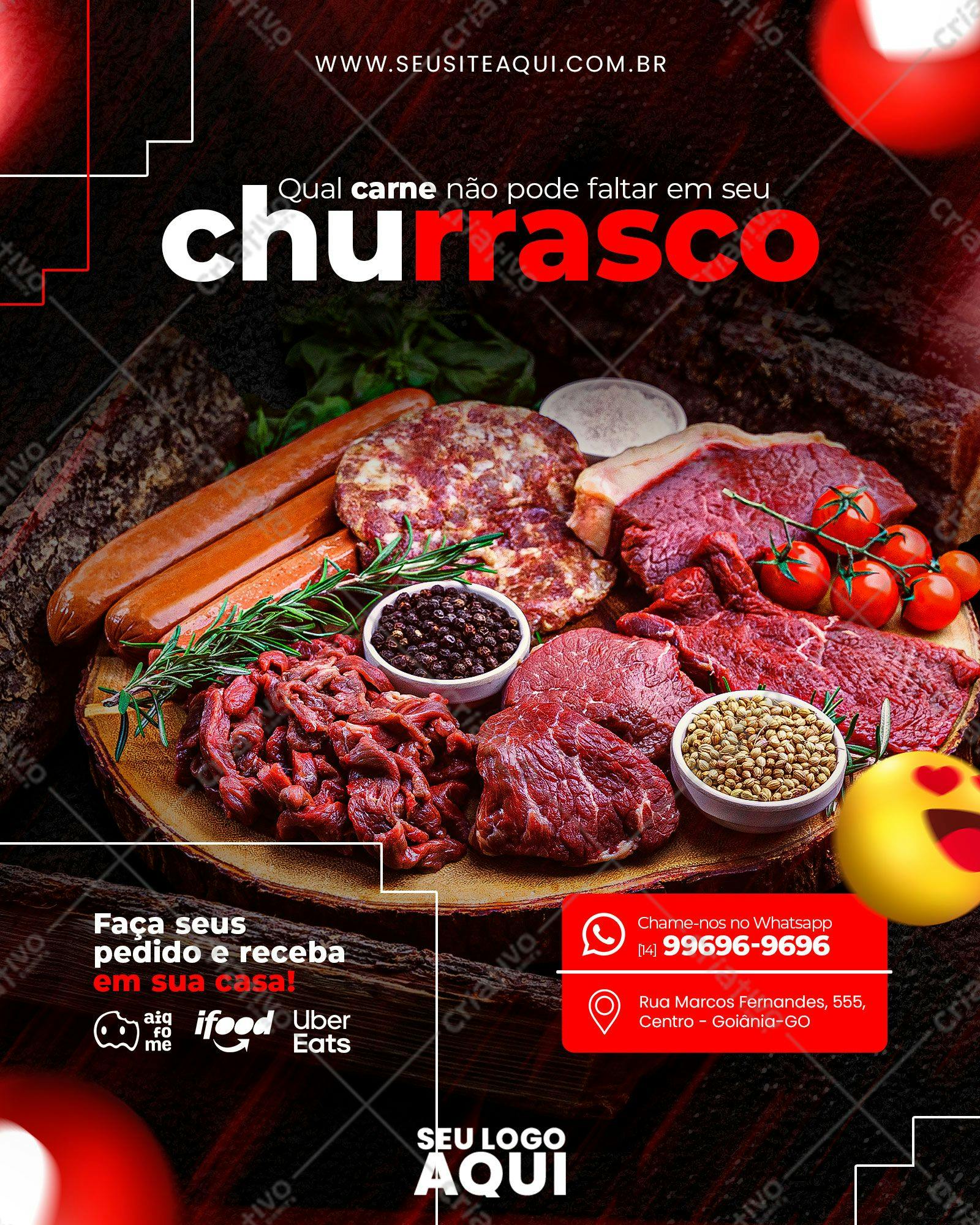 Cardápio Churrasco Delivery PSD Editável