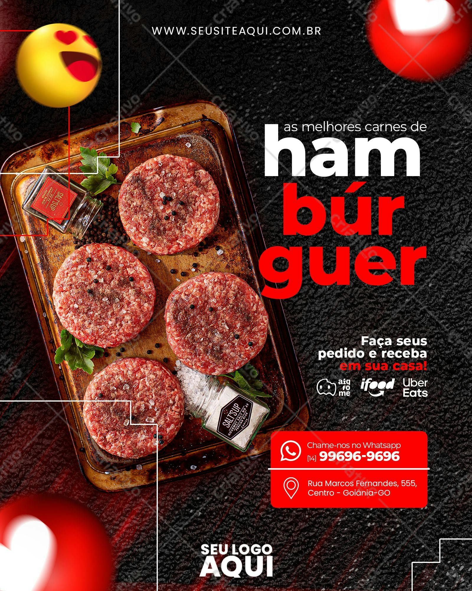 Cardápio Hambúrguer Artesanal PSD Editável