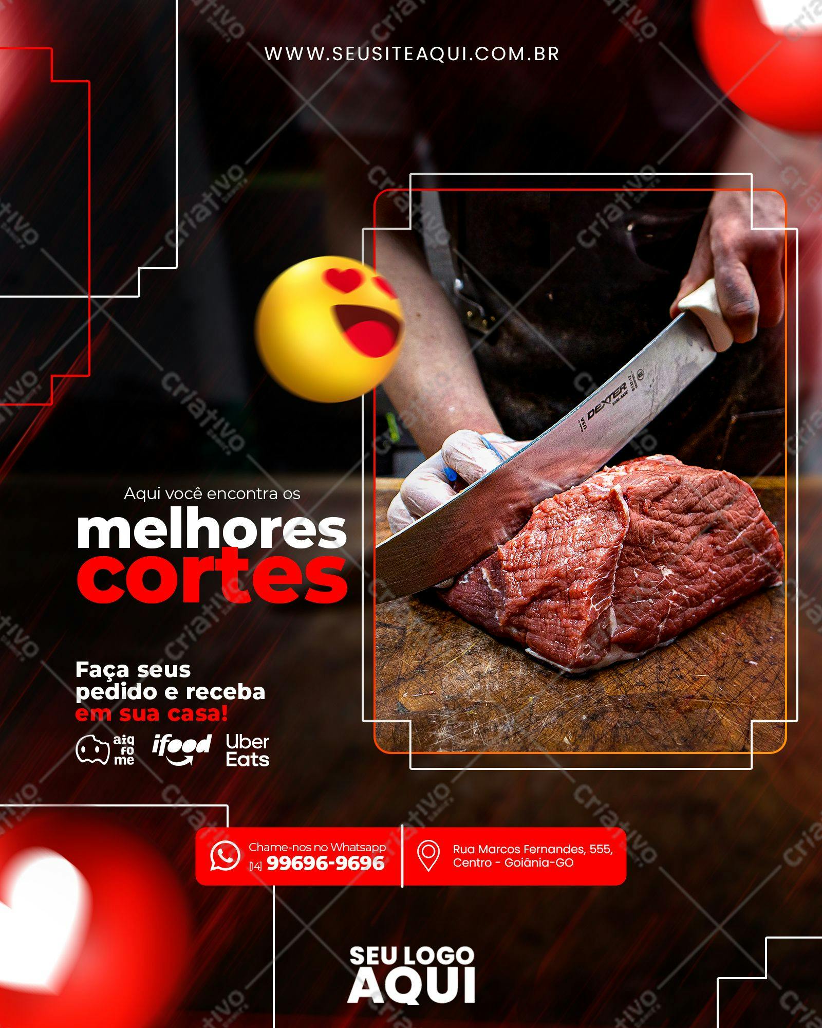 Post para Redes Sociais Churrascaria PSD Editável
