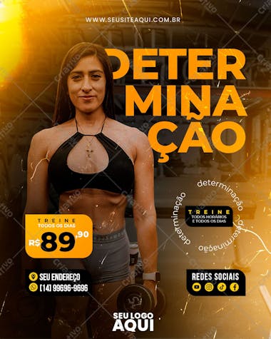 Feed | academia | cross fit | psd editável