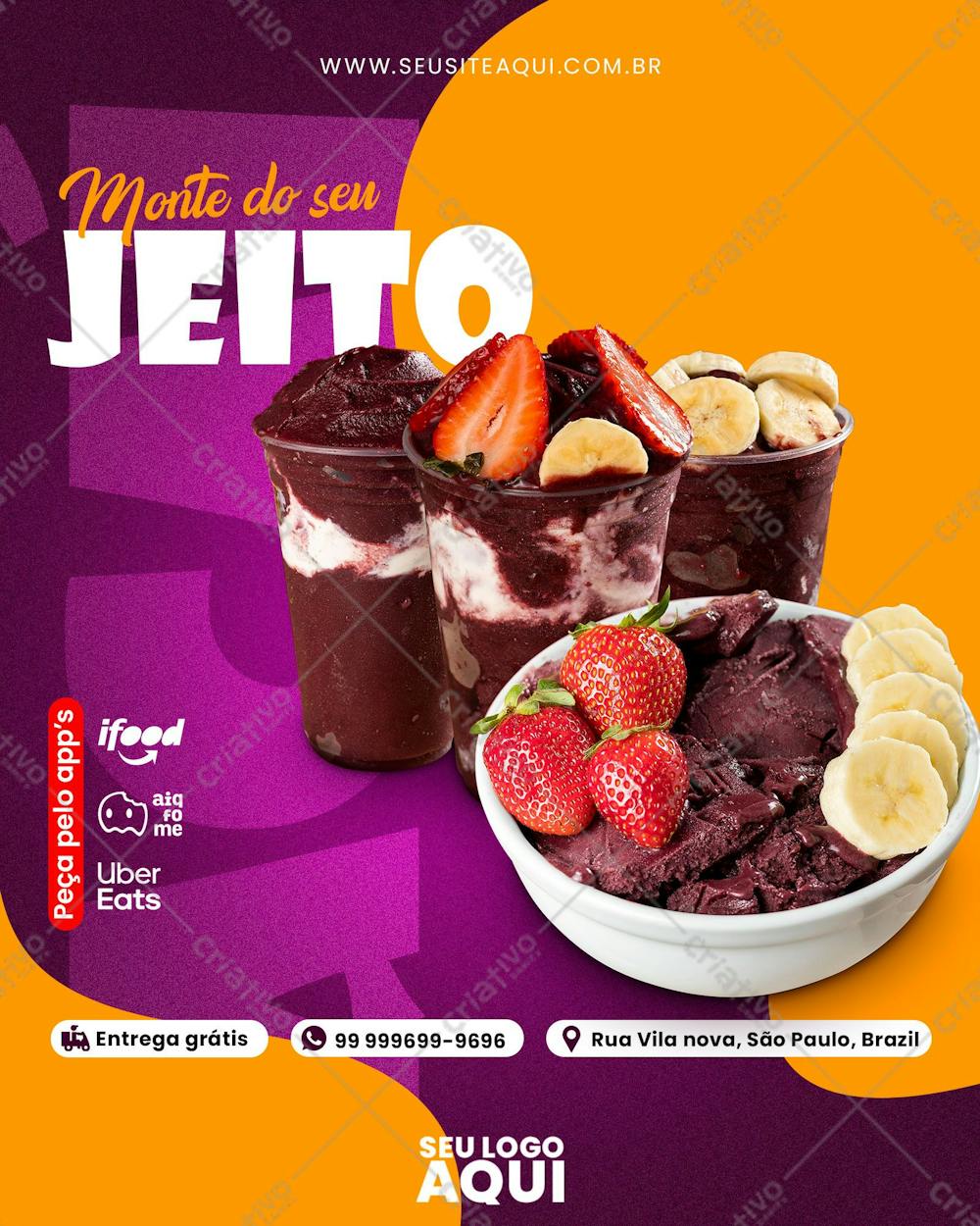 FEED | AÇAÍTERIA | AÇAÍ | PSD EDITÁVEL